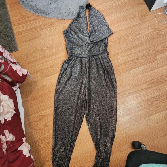 Glittery halter jumpsuit - Picture 1 of 4